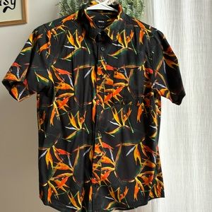 Boys XL RVCA Button down, short sleeve shirt.